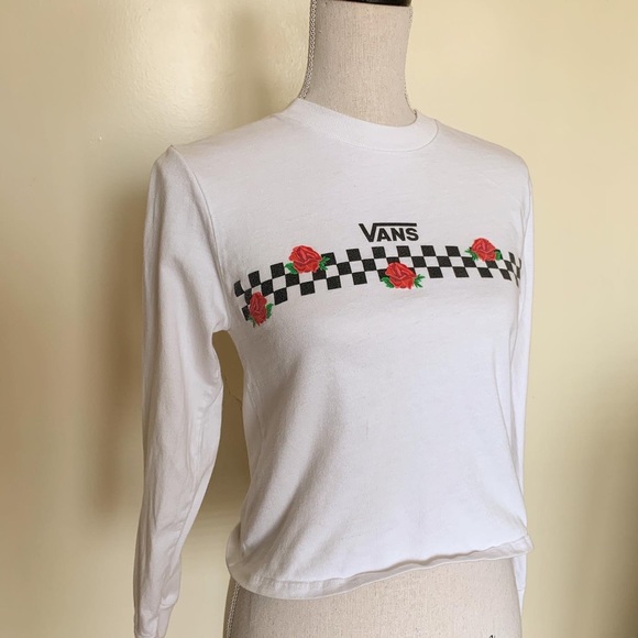 Vans Tops - Vans longsleeve rose crop top